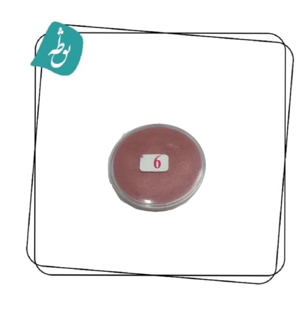 رژ لب و سایه سکه ای شماره 6