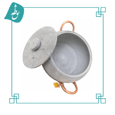 دیگ سنگی مدل لنا دسته مسی سایز کوچک (۴ نفره)