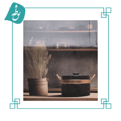 دیگ سنگی لنا دسته مسی سایز بزرگ (۶ نفره)